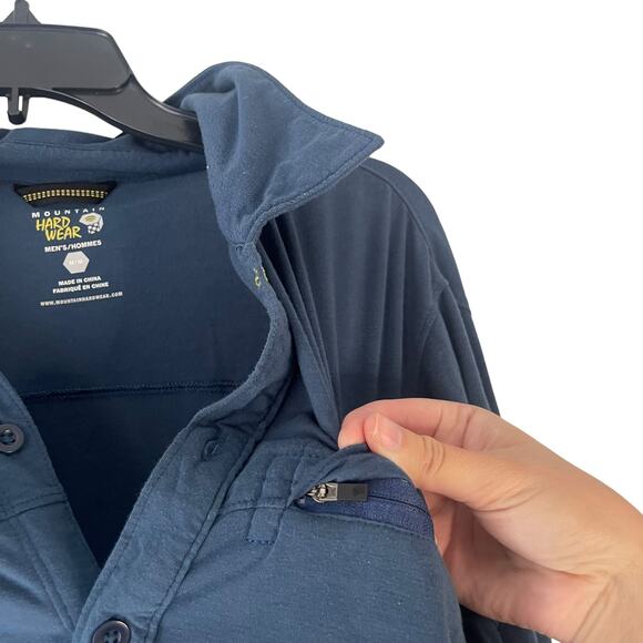 Mountain Hardwear Men's Size Medium Blue Outdoor Short Sleeve Shirt - Picture 5 of 9